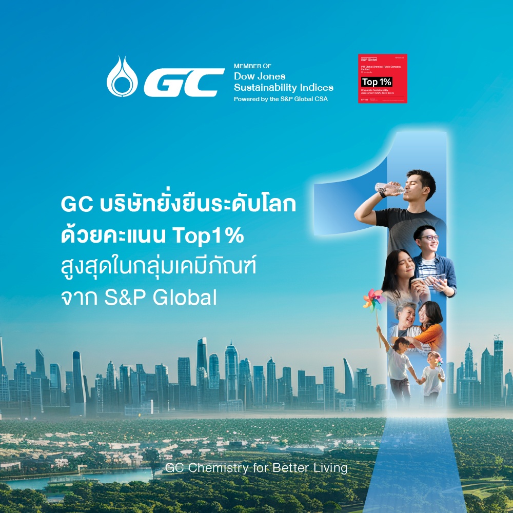 GC บริษัทยั่งยืนระดับโลกด้วยคะแนน Top1%