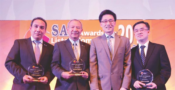 PTTGC won Best CEO, Best CFO and Best IR Awards from SAA Awards for Listed Companies 2011