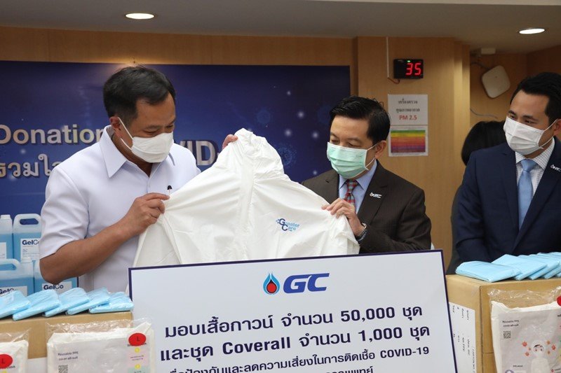 Chemical products developed under the ‘Greater Care by GC’ brand are provided to the MOPH to prevent the spread of COVID-19 in Samut Sakhon